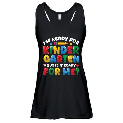 Im Ready For Kindergarten First Day Teachers Boy Girl Ladies Essential Flowy Tank