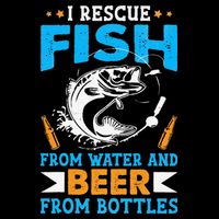 I Rescue Fish From Water And Beer From Bottles Fisherman Wool Snapback Cap