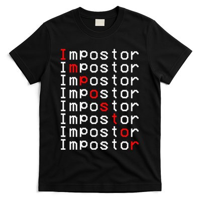 Impostor Repeated Gift Video Gamer Impostor Kinda Sus T-Shirt
