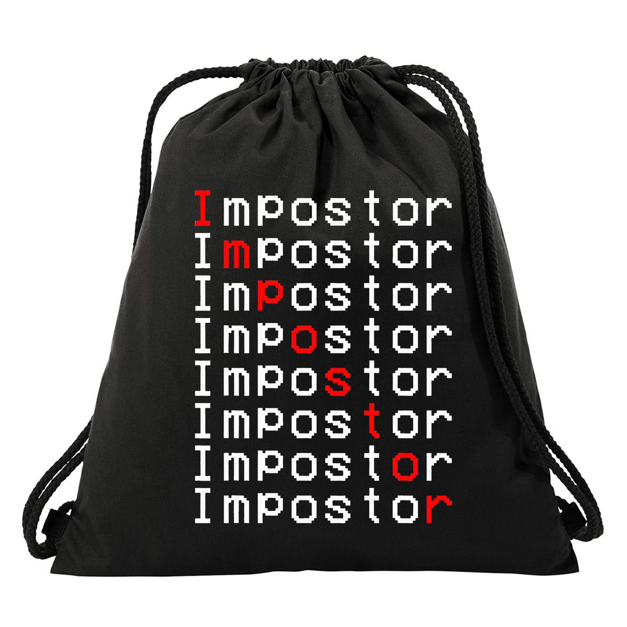 Impostor Repeated Gift Video Gamer Impostor Kinda Sus Drawstring Bag