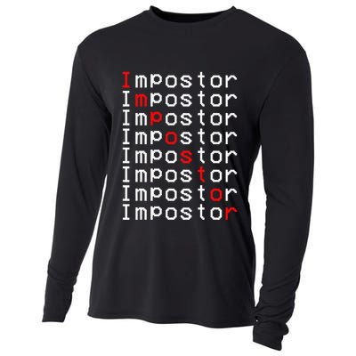 Impostor Repeated Gift Video Gamer Impostor Kinda Sus Cooling Performance Long Sleeve Crew