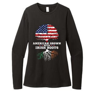 Ireland Roots Gift American Grown Irish Roots Ireland Cute Gift Womens CVC Long Sleeve Shirt