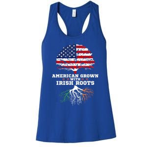 Ireland Roots Gift American Grown Irish Roots Ireland Cute Gift Women's Racerback Tank