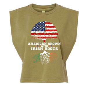 Ireland Roots Gift American Grown Irish Roots Ireland Cute Gift Garment-Dyed Women's Muscle Tee