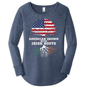 Ireland Roots Gift American Grown Irish Roots Ireland Cute Gift Women's Perfect Tri Tunic Long Sleeve Shirt