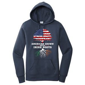 Ireland Roots Gift American Grown Irish Roots Ireland Cute Gift Women's Pullover Hoodie