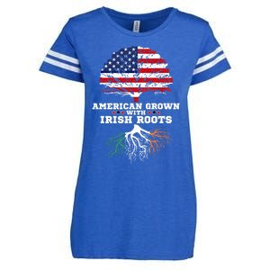 Ireland Roots Gift American Grown Irish Roots Ireland Cute Gift Enza Ladies Jersey Football T-Shirt