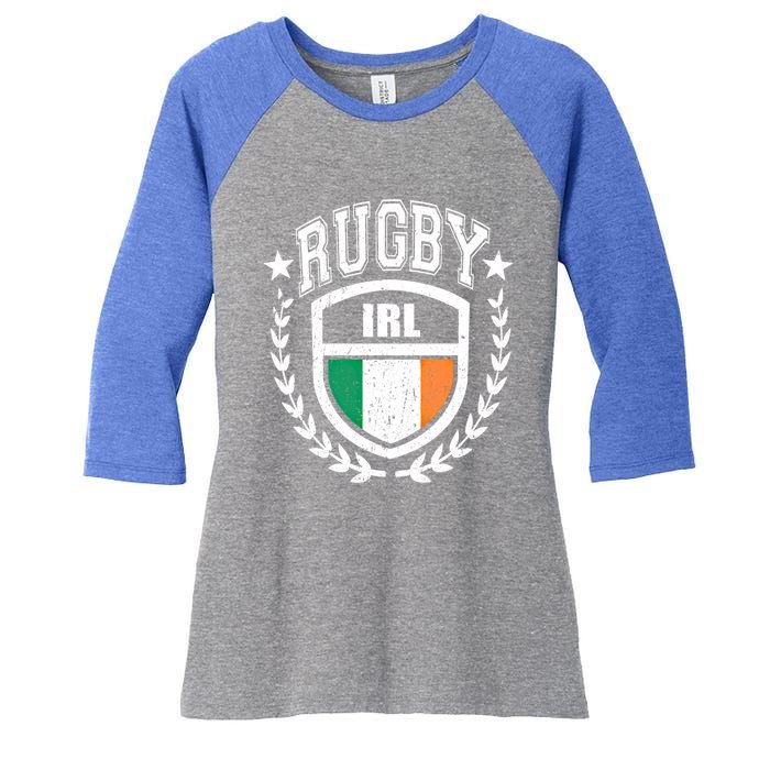 Ireland Rugby Gear Irish Flag Vintage Sport Gift Women's Tri-Blend 3/4-Sleeve Raglan Shirt