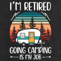 I'm Retired Going Camping Is My Job Funny Retirement Camper Microfiber Hand Towel