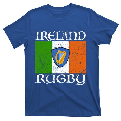 Ireland Rugby Gift Vintage Irish Flag Rugby Fan Gift Idea T-Shirt