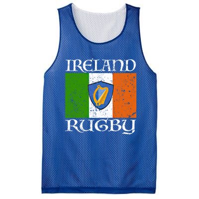 Ireland Rugby Gift Vintage Irish Flag Rugby Fan Gift Idea Mesh Reversible Basketball Jersey Tank