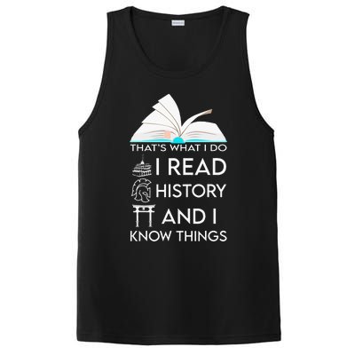 I Read History And Know Things Cute Book Lovers PosiCharge Competitor Tank