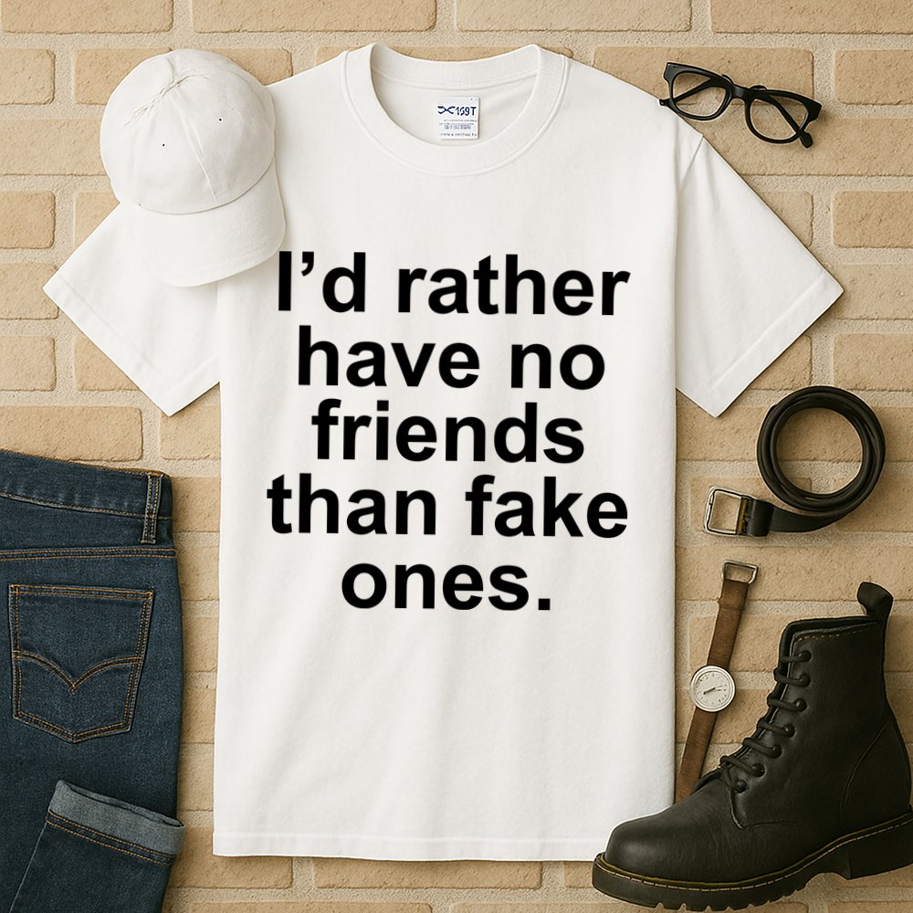 I’d Rather Have No Friends Than Fake Ones Tall T-Shirt