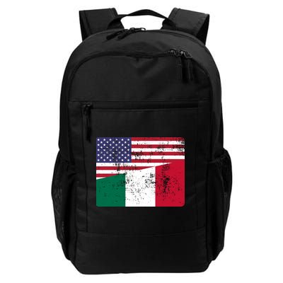 ITALIAN ROOTS Half American Flag USA ITALY FLAG Backpack