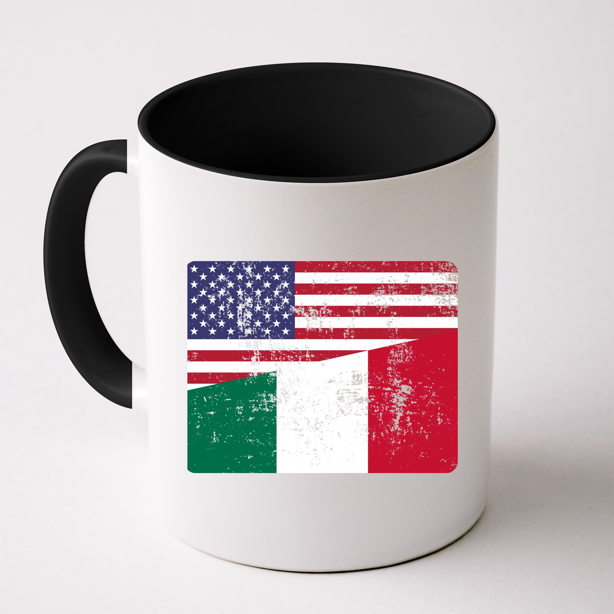 ITALIAN ROOTS Half American Flag USA ITALY FLAG Mug