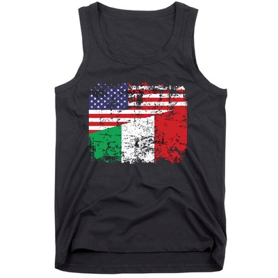 ITALIAN ROOTS Half American Flag USA ITALY FLAG Tank Top