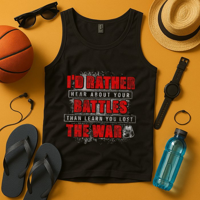 ID Rather Hear About Your Battles Than Learn You Lost War Tank Top