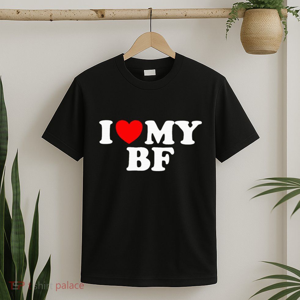 I Red Heart My Boyfriend Bf I Love My Boyfriend T-Shirt