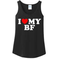 I Red Heart My Boyfriend Bf I Love My Boyfriend Ladies Essential Tank