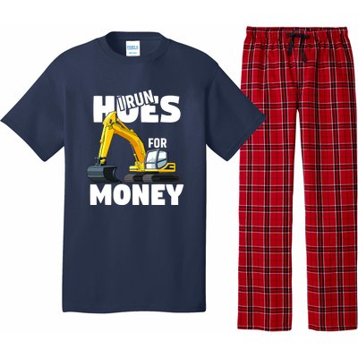 I Run Hoes For Money Funny Construction Worker Humor Pajama Set