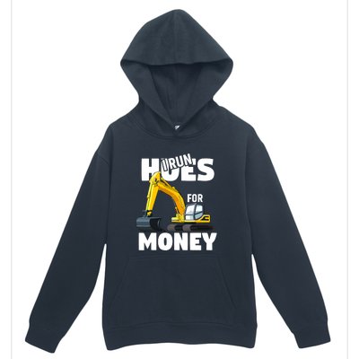 I Run Hoes For Money Funny Construction Worker Humor Urban Pullover Hoodie