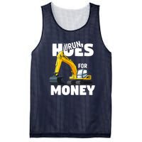 I Run Hoes For Money Funny Construction Worker Humor Mesh Reversible Basketball Jersey Tank