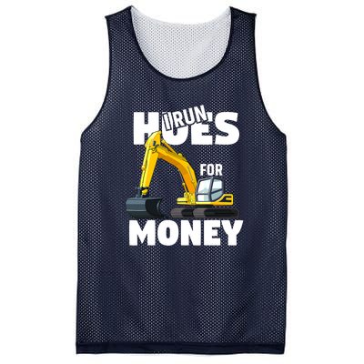 I Run Hoes For Money Funny Construction Worker Humor Mesh Reversible Basketball Jersey Tank