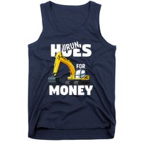 I Run Hoes For Money Funny Construction Worker Humor Tank Top