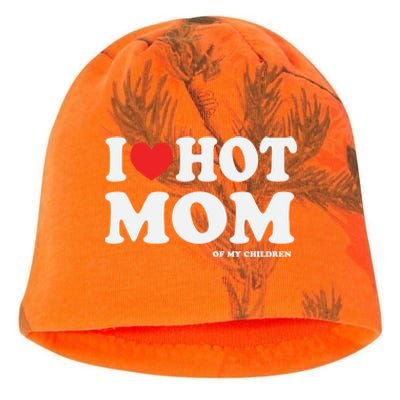 I Red Heart Love Hot Mom Of My Dad Husband Gift Kati - Camo Knit Beanie