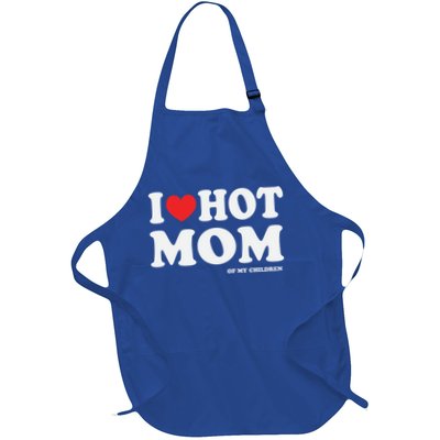 I Red Heart Love Hot Mom Of My Dad Husband Gift Apron