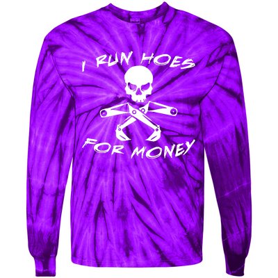 I Run Hoes For Money Tie-Dye Long Sleeve Shirt