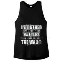 ID Rather Hear About Your Battles Than Learn You Lost War Ladies PosiCharge Tri-Blend Wicking Tank