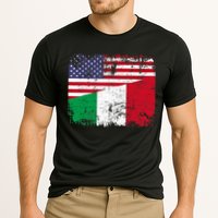 ITALIAN ROOTS | Half American Flag | USA ITALY FLAG TShirt Cooling Performance Crew T-Shirt