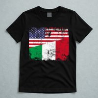 ITALIAN ROOTS | Half American Flag | USA ITALY FLAG TShirt T-Shirt