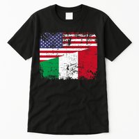 ITALIAN ROOTS | Half American Flag | USA ITALY FLAG TShirt Tall T-Shirt