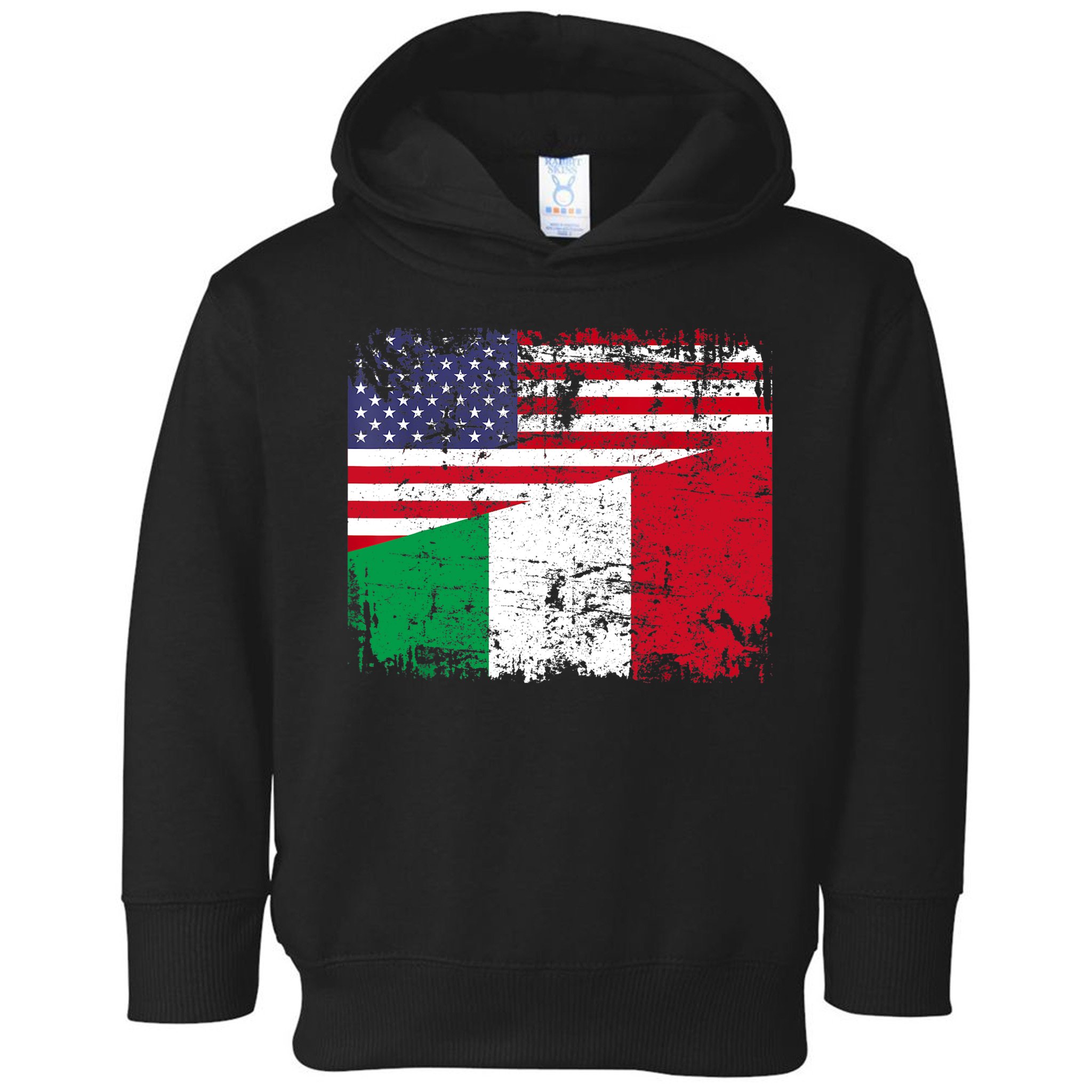 ITALIAN ROOTS | Half American Flag | USA ITALY FLAG TShirt Toddler Hoodie
