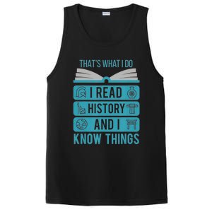 I Read History And Know Things Cute Book Lovers PosiCharge Competitor Tank