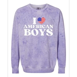 I Red Heart Usa America Colorblast Crewneck Sweatshirt