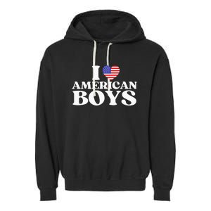 I Red Heart Usa America Garment-Dyed Fleece Hoodie