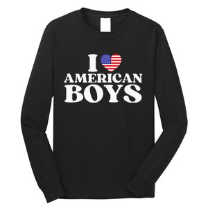 I Red Heart Usa America Long Sleeve Shirt