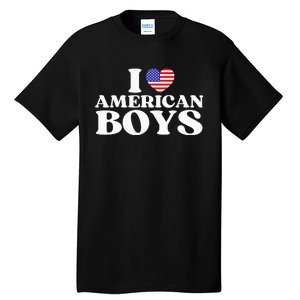 I Red Heart Usa America Tall T-Shirt