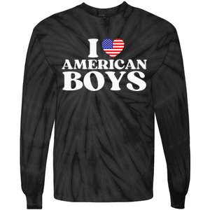 I Red Heart Usa America Tie-Dye Long Sleeve Shirt