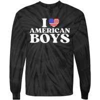 I Red Heart Usa America Tie-Dye Long Sleeve Shirt