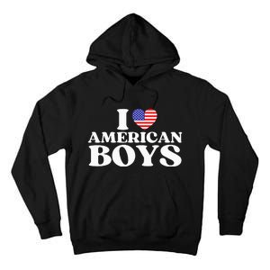 I Red Heart Usa America Tall Hoodie