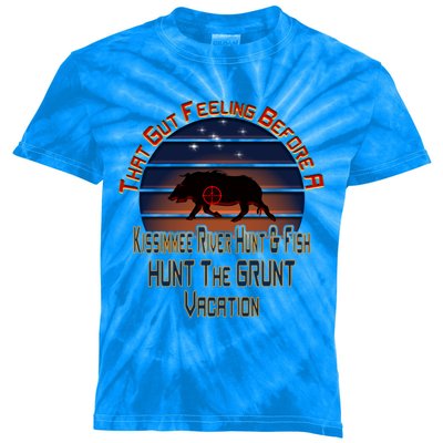 Immee River Hunt And Fishing Vacation Gift Kids Tie-Dye T-Shirt