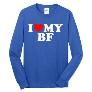 I Red Heart My Boyfriend Bf I Love My Boyfriend Tall Long Sleeve T-Shirt