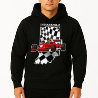 IndyCar Racing Indianapolis Map Checkered Flag Racer Hoodie
