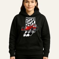 IndyCar Racing Indianapolis Map Checkered Flag Racer Hoodie
