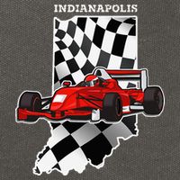 IndyCar Racing Indianapolis Map Checkered Flag Racer Cotton Canvas Backpack