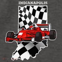 IndyCar Racing Indianapolis Map Checkered Flag Racer Vector Backpack